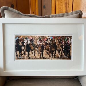 Chris Hartsfield Horse Racing Framed Art Print Signed